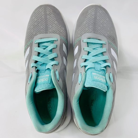 Adidas Cloudfoam Womens Shoes Size 8 Athletic Sneakers HWA 1Y3001 Gray Torquoise - Picture 6 of 8